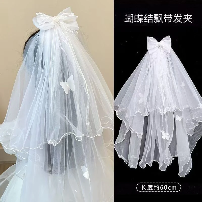 皇冠头纱儿童公主超仙发饰小女孩王冠发箍女童头箍女宝宝表演头饰