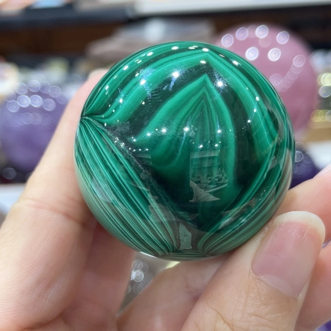 孔雀石未镶嵌孔雀石球