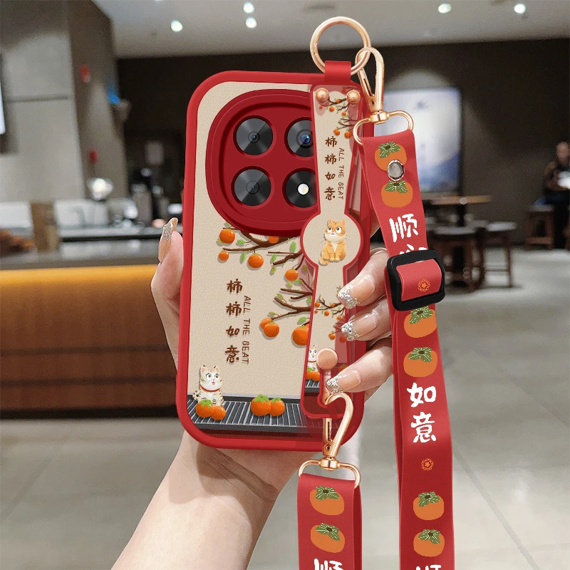 红米note15pro手机壳挂绳note15pro+保护套note15r适用柿柿如意