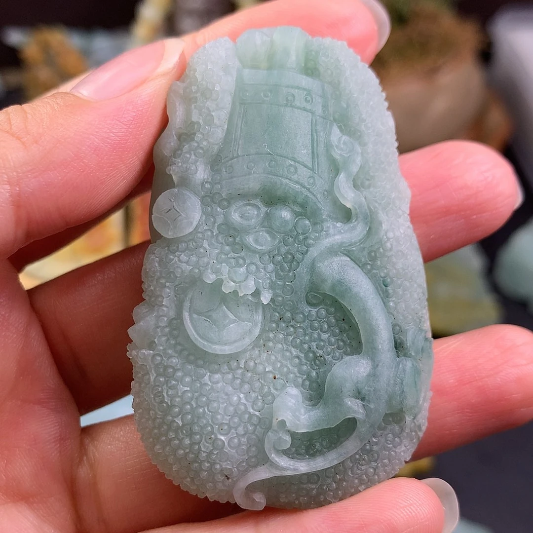 未镶嵌定制翡翠八破