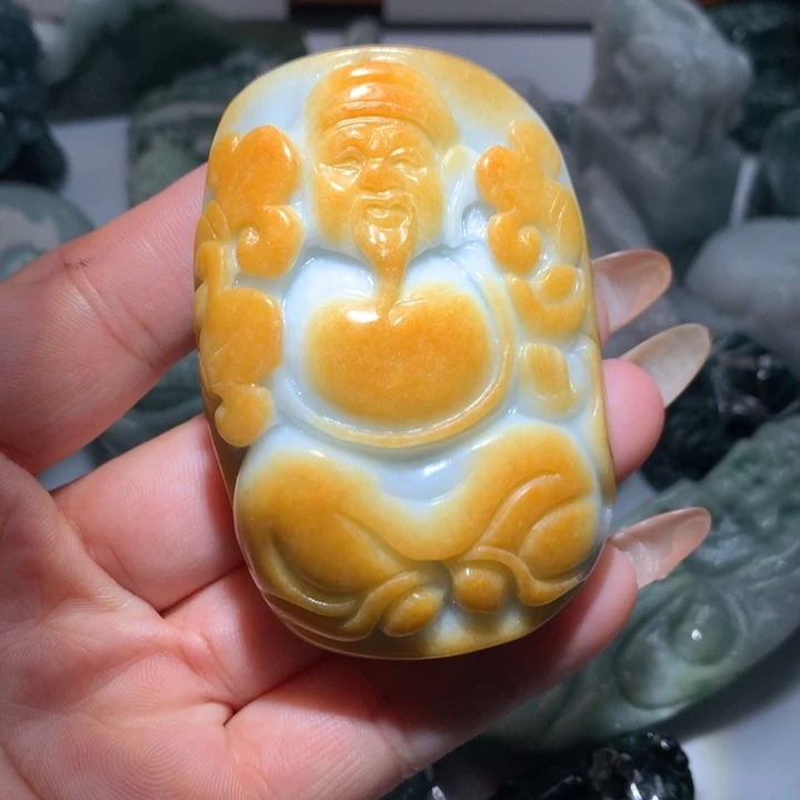 翡翠未镶嵌颈饰保真天然A货翡翠