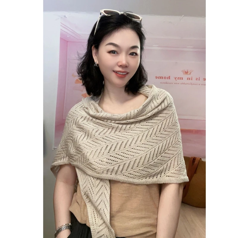 三角大披肩220*60CM波西米亚风长款女士薄款法式百搭红色度假沙漠