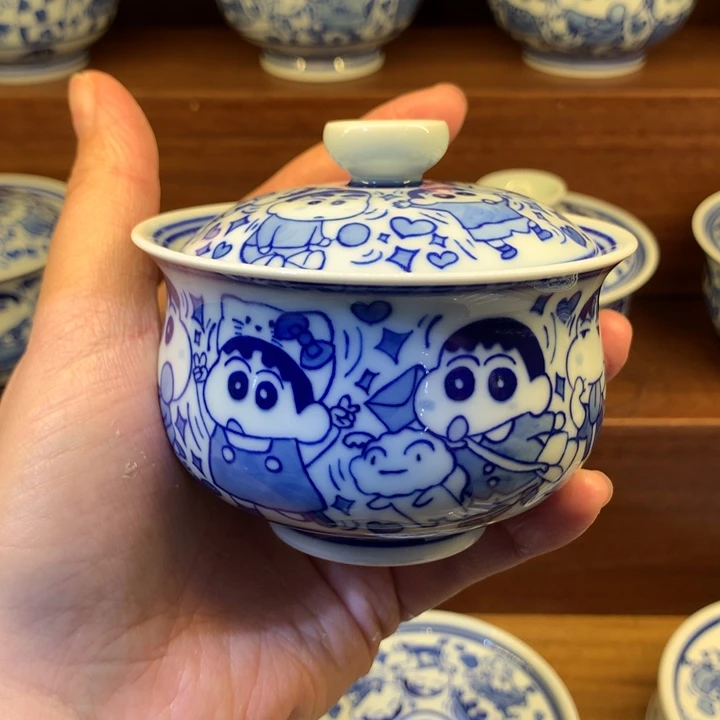 蜡笔小新炉式盖碗185号