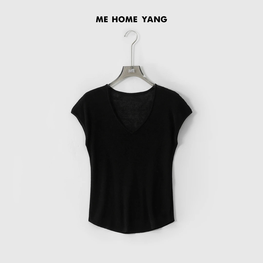 ME【小脸坎肩】亚麻莱赛尔混纺Q弹冰凉显瘦时尚百搭针织衫MESS2911