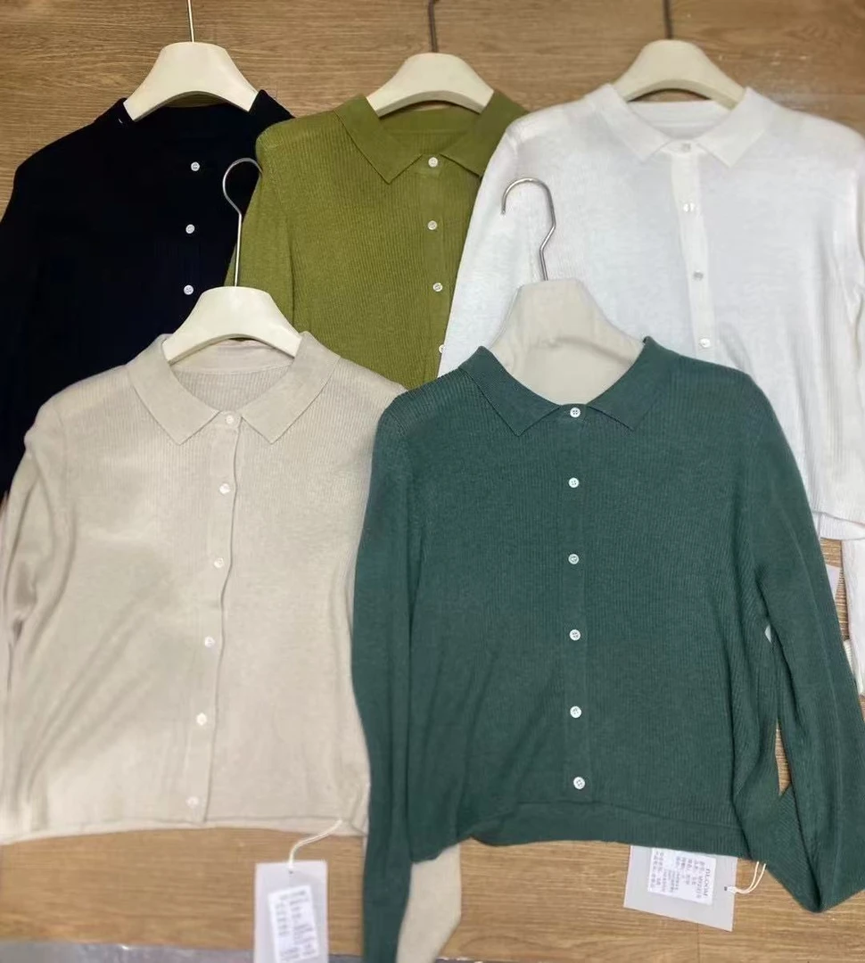 【羊毛POLO领针织衫】软糯糯小个子洋气针织上衣-苋 17255(92315)