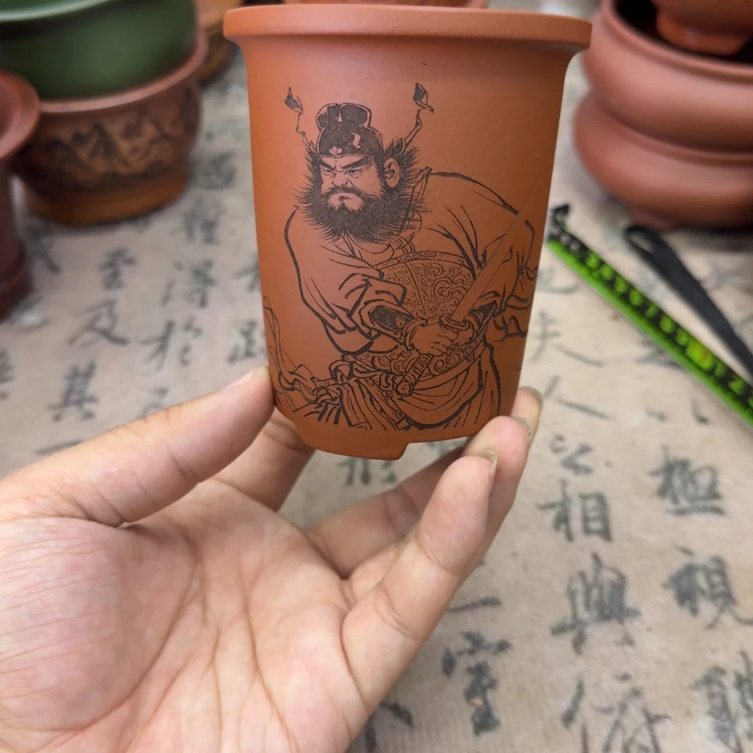 紫砂花盆宜兴紫砂正品6.5x9