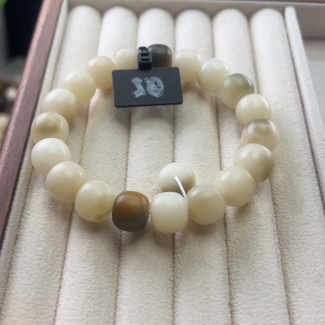 菩提根/象牙果手串卡12桶珠干磨全品