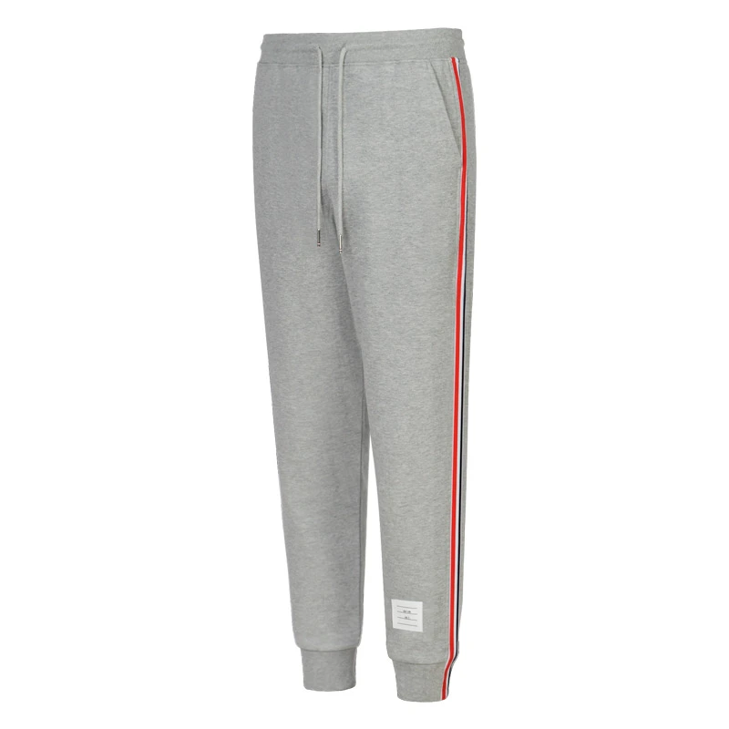 Q新款单边侧彩虹条百搭长裤休闲裤宽松运动卫裤时尚束脚