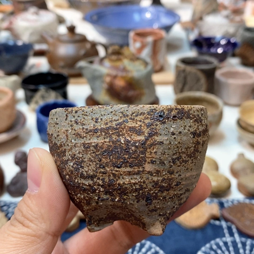 柴烧侘寂粗陶茶具