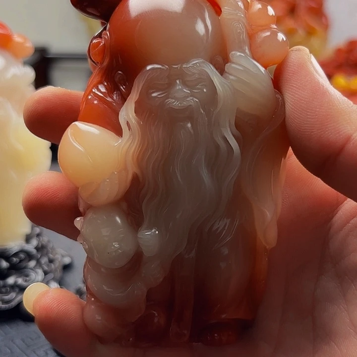 梅***️寿山石寿山石寿星摆件