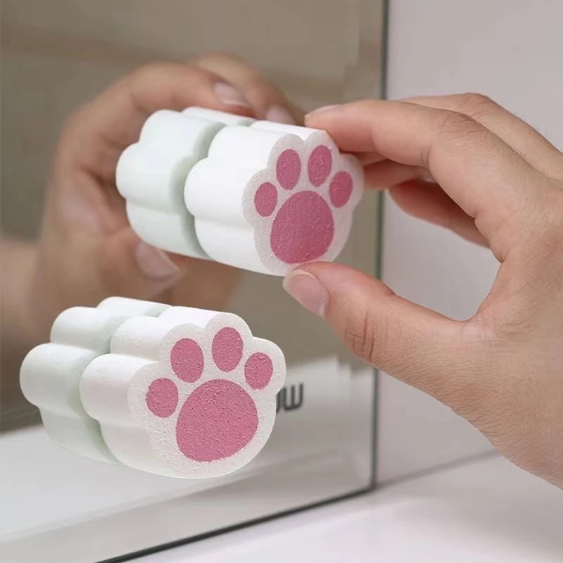 猫爪镜面擦除垢清洁海绵浴室玻璃镜子水龙头魔力擦去污不留痕神器