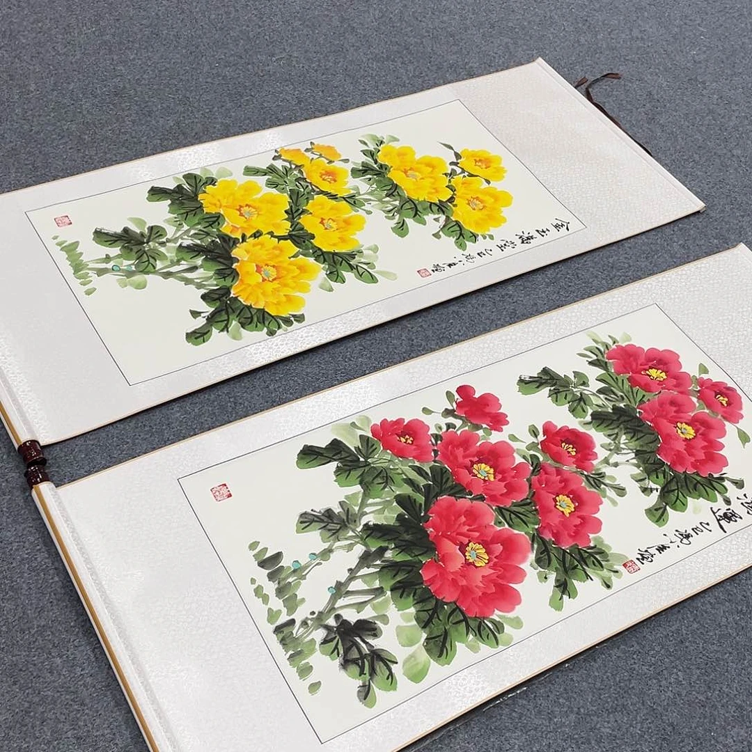 国画手绘手写作品