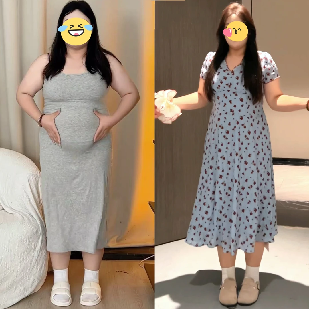 法式v领蓝色碎花短袖连衣裙子女夏季2025新款巨好看收腰显瘦长裙