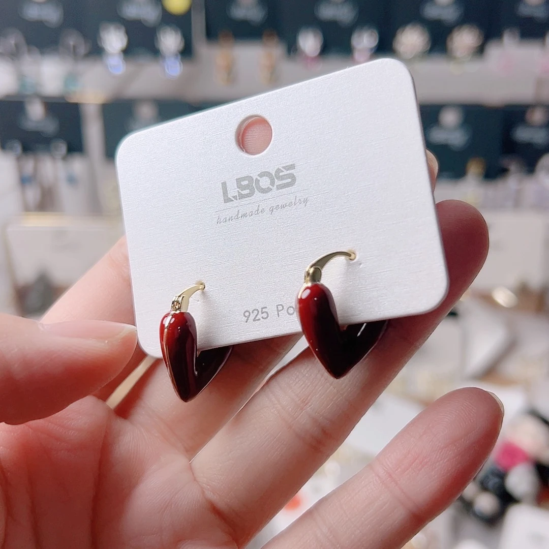 琉璃纯铜合金耳环的