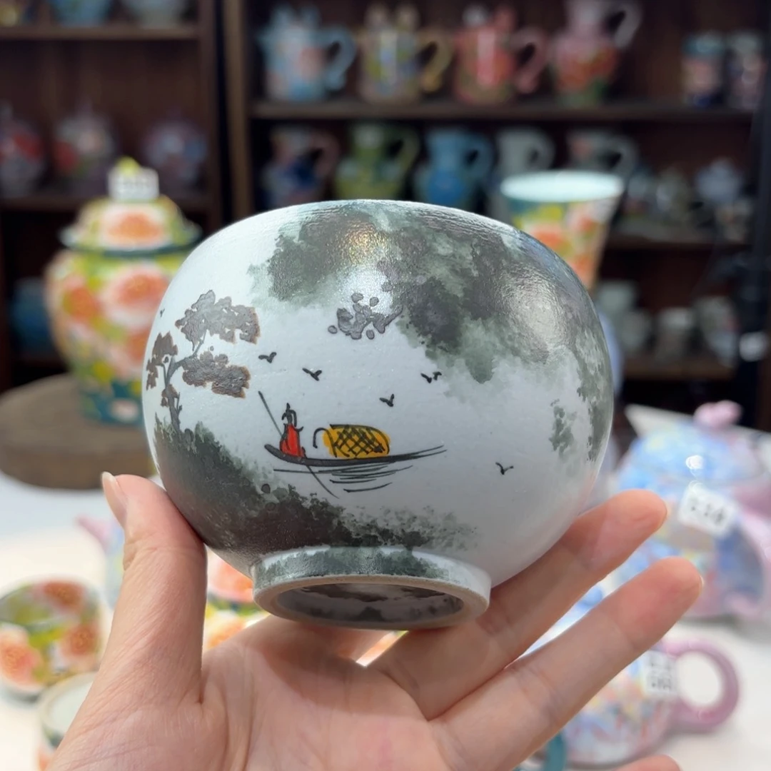 景德镇手绘高温釉下彩陶瓷茶具
