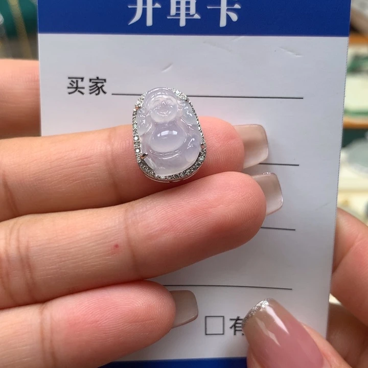 颈饰银S925镶嵌翡翠