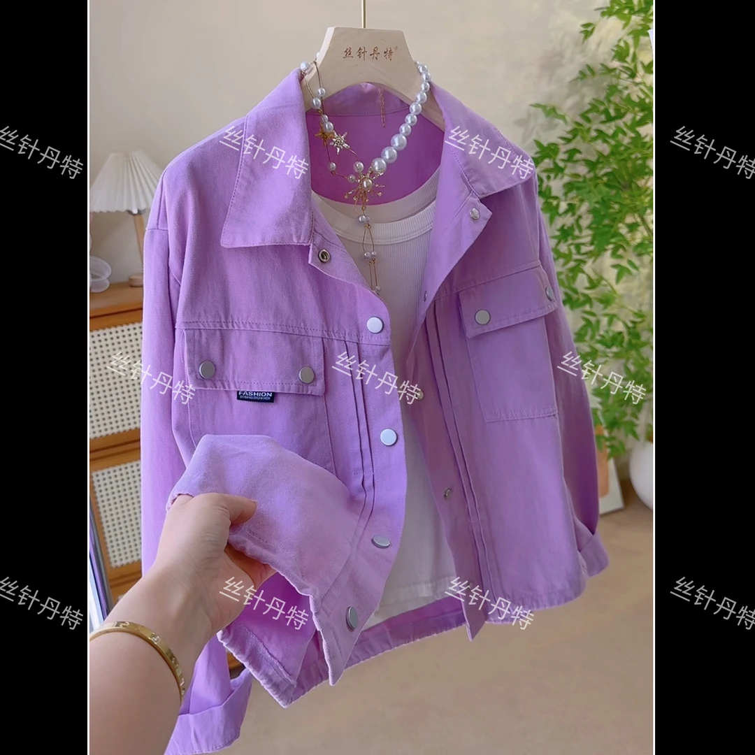 317韩版工装牛仔外套女春秋装新款欧货宽松显瘦短款夹克上衣潮