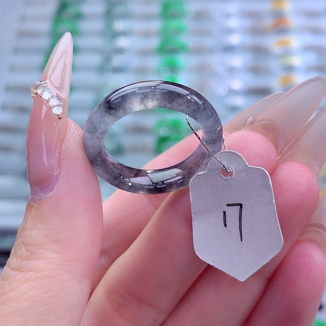 翡翠未镶嵌戒指天然