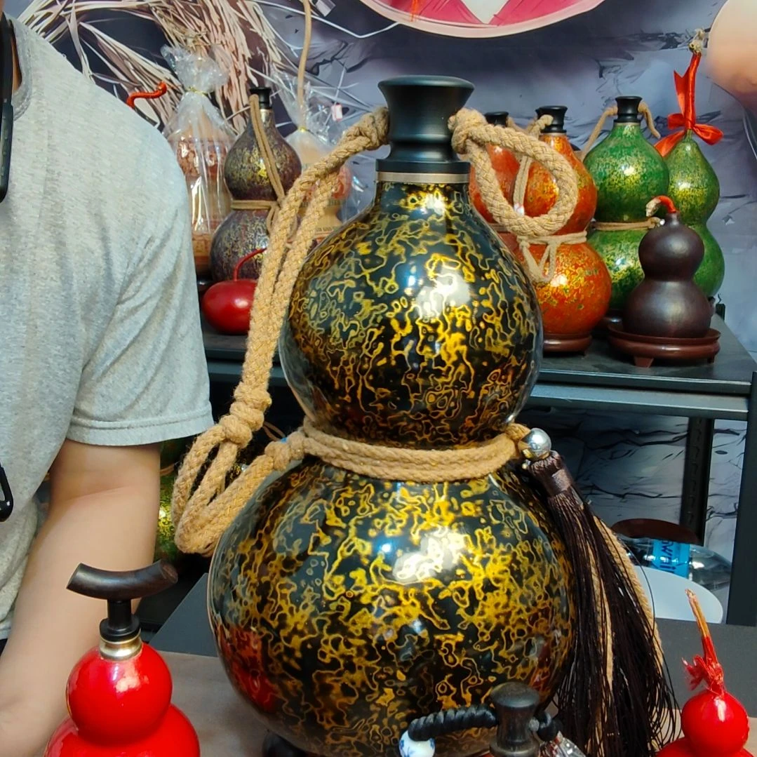 黑金色两斤的大漆葫芦