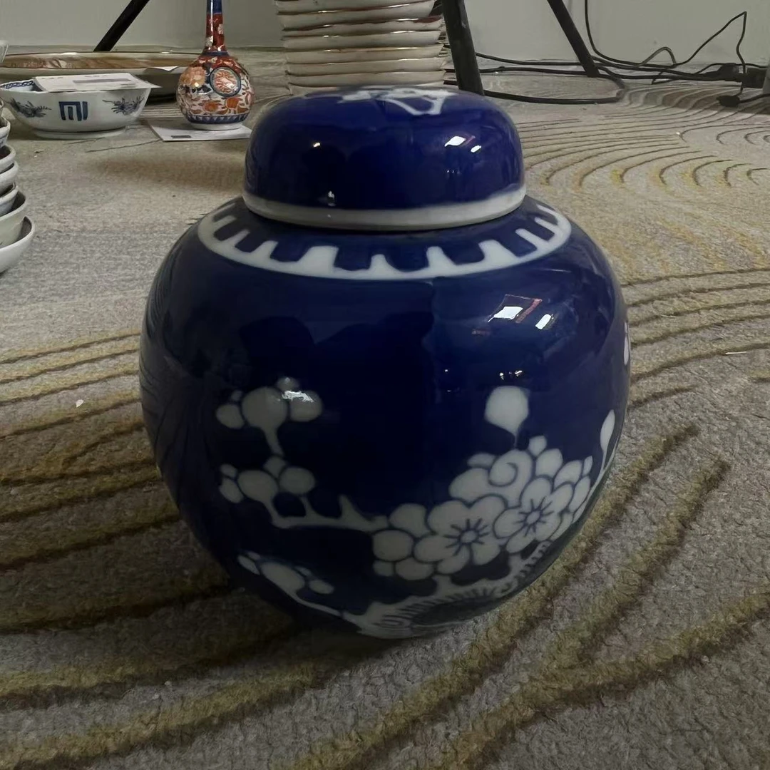 F216清晚期青花冰梅罐【其一】