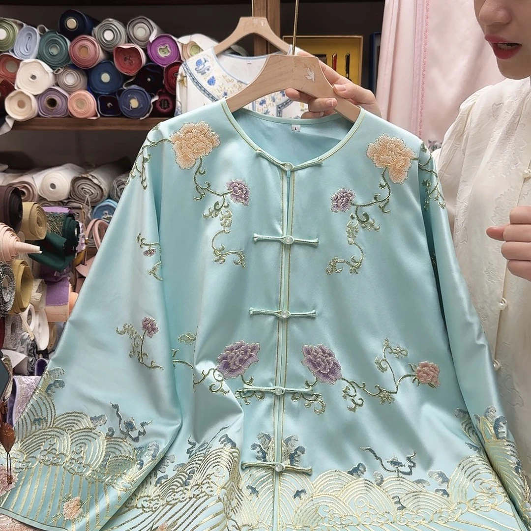 苏绣太太服20胸围114衣长66