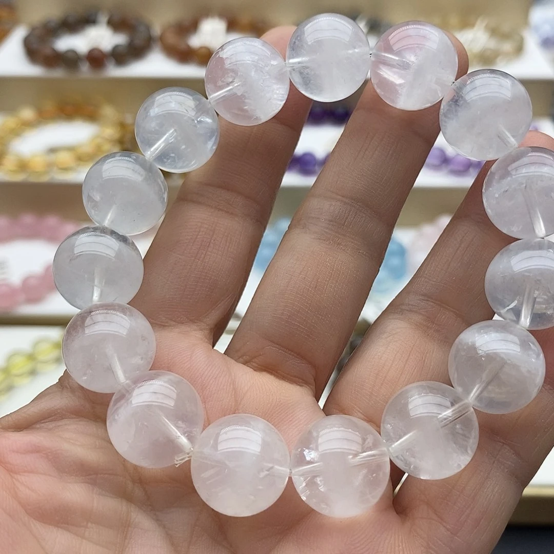 未镶嵌手链水晶白幽灵15m