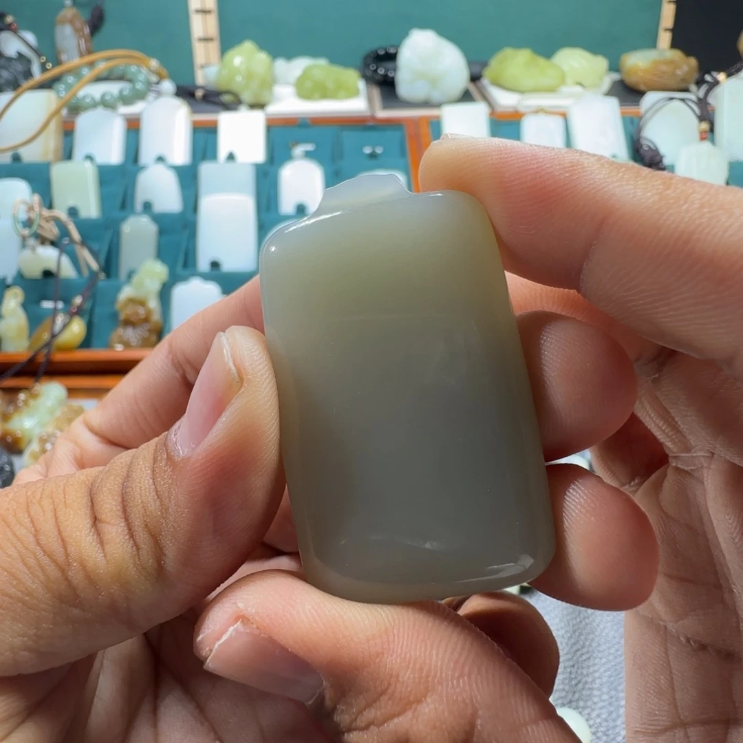 和田玉未镶嵌挂件双*包