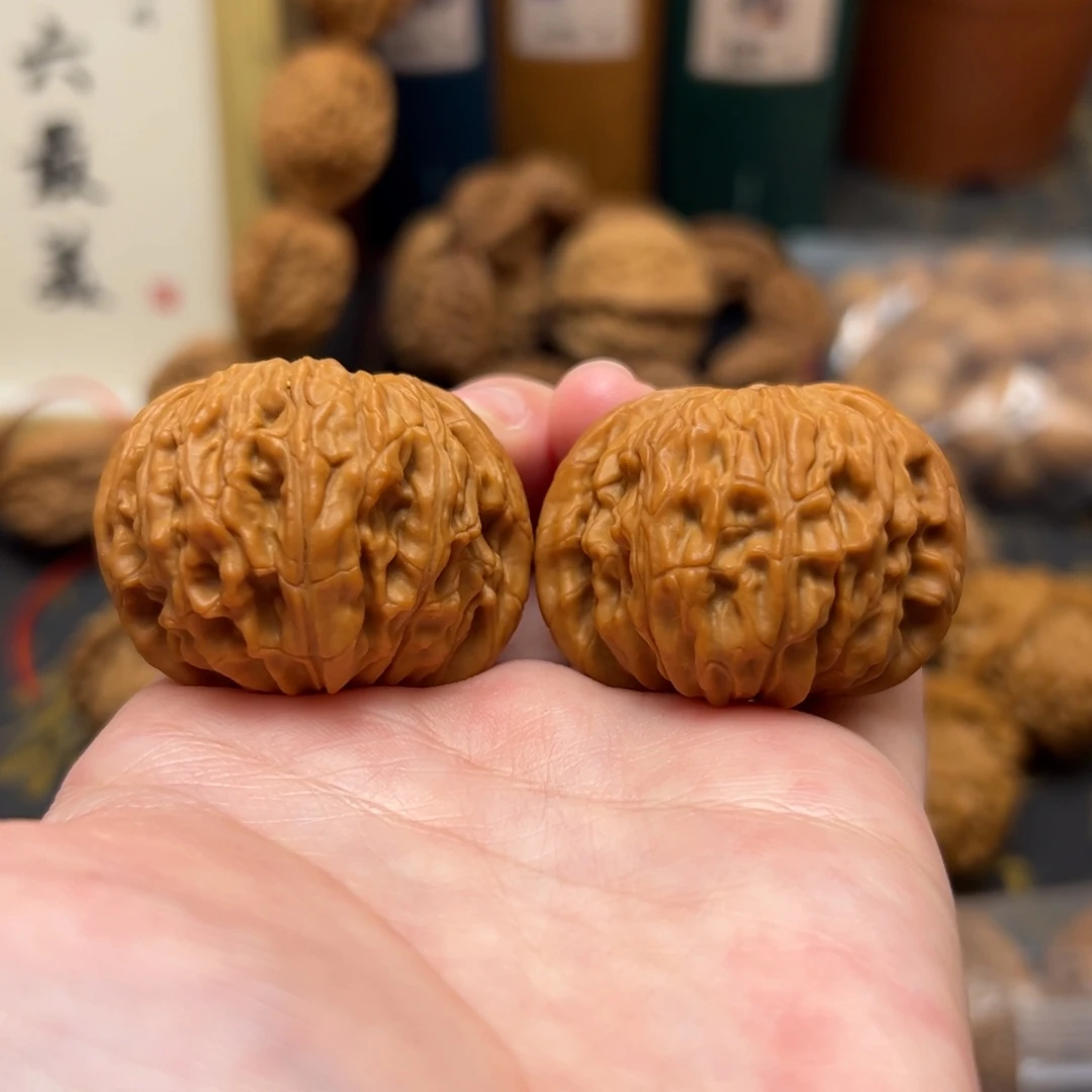 文玩核桃把件39磨盘全品