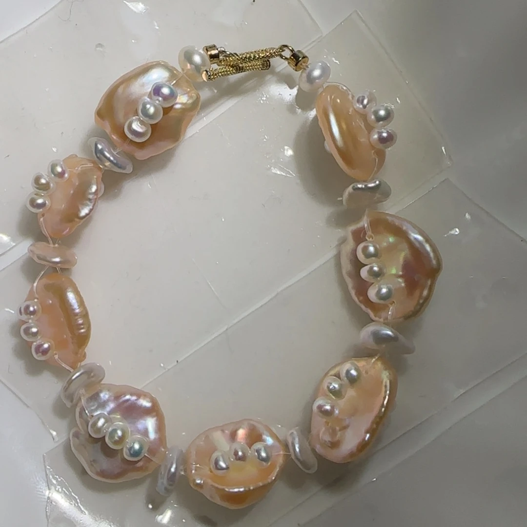 淡水珍珠手绳银S925镶嵌小****?