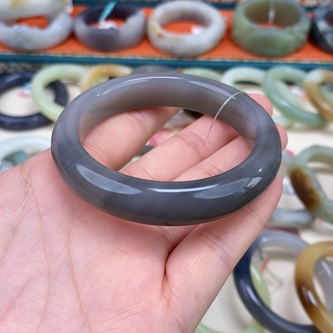 和田玉未镶嵌手镯54.7