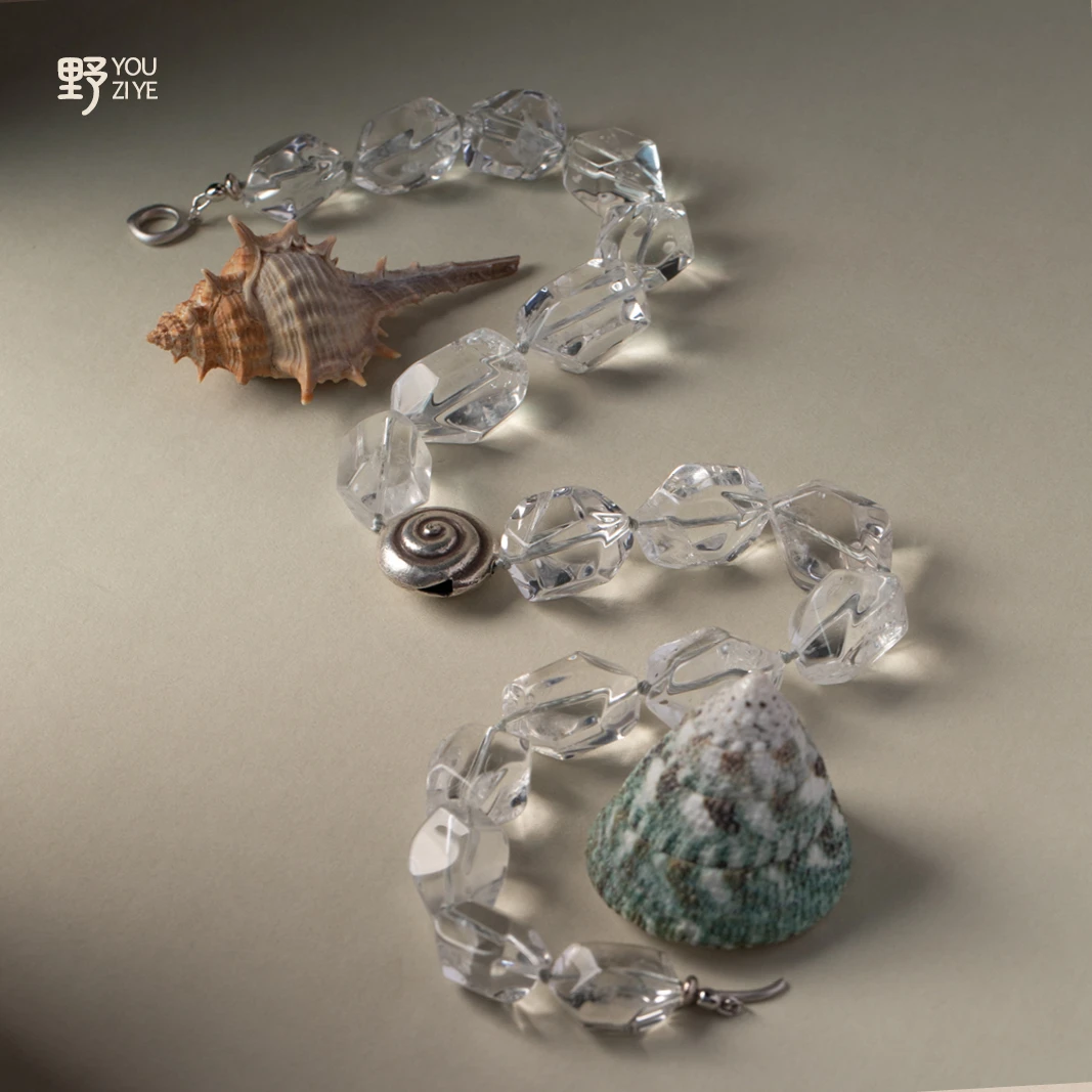 由子野【冰川】 白水晶 小众珠宝S925银项链