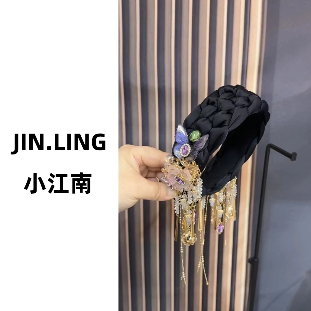 JINLING【小江南】休闲风原创设计民族风瑞丽风发箍复古气质时尚