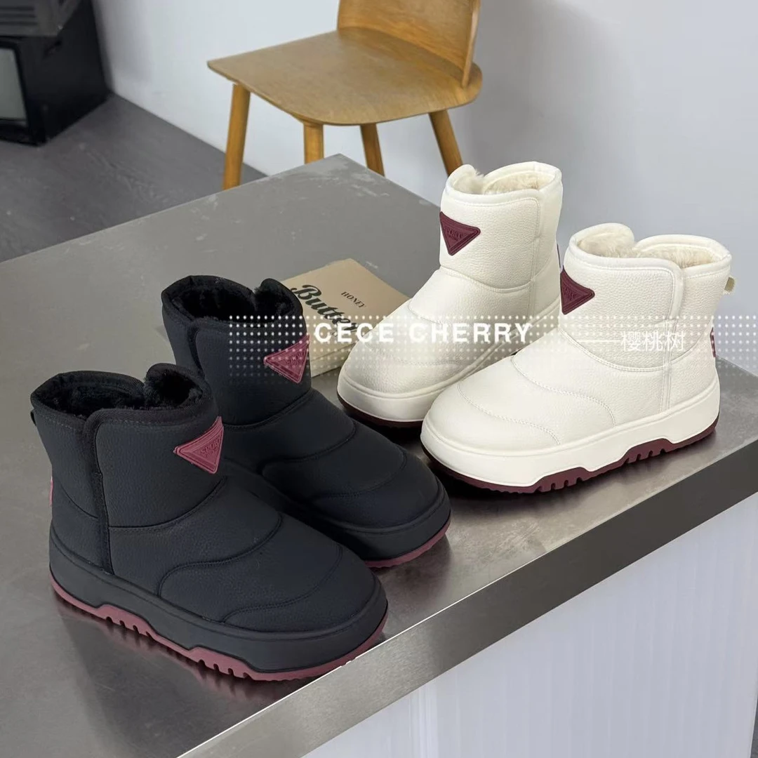 【莉莉推荐】厚底增高雪地靴女鞋冬季加绒防滑8641