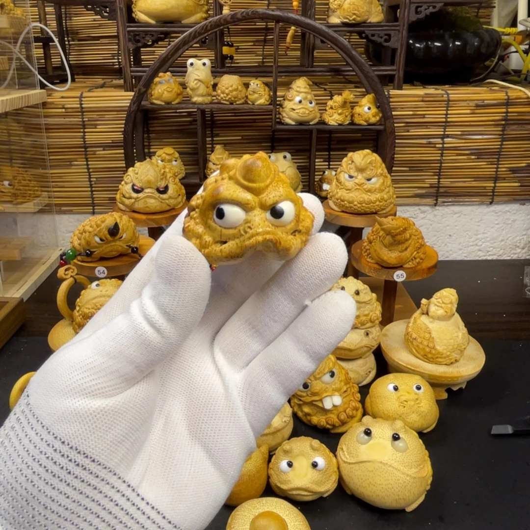 竹个性文玩竹雕金蟾