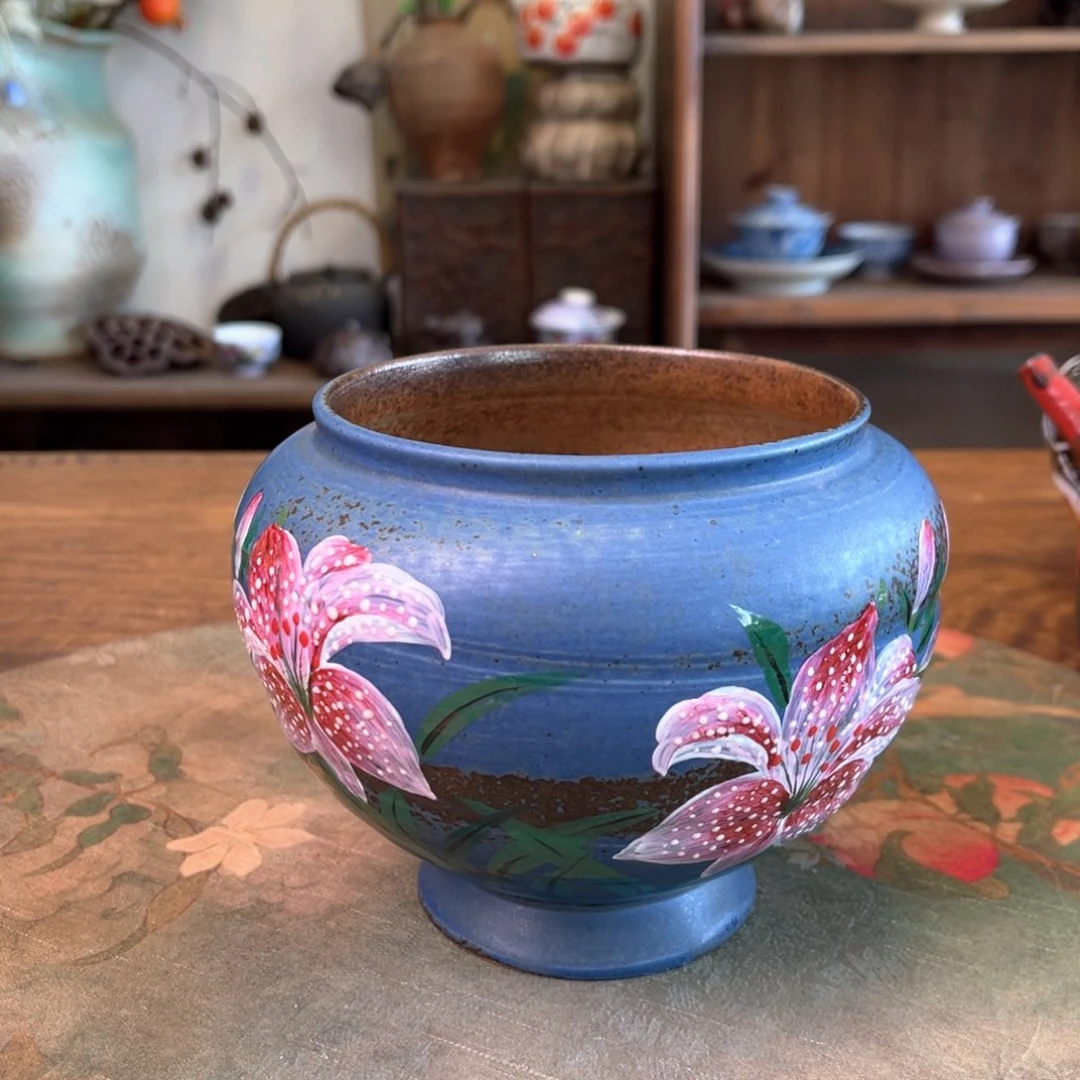 杯柴烧手工手绘陶瓷