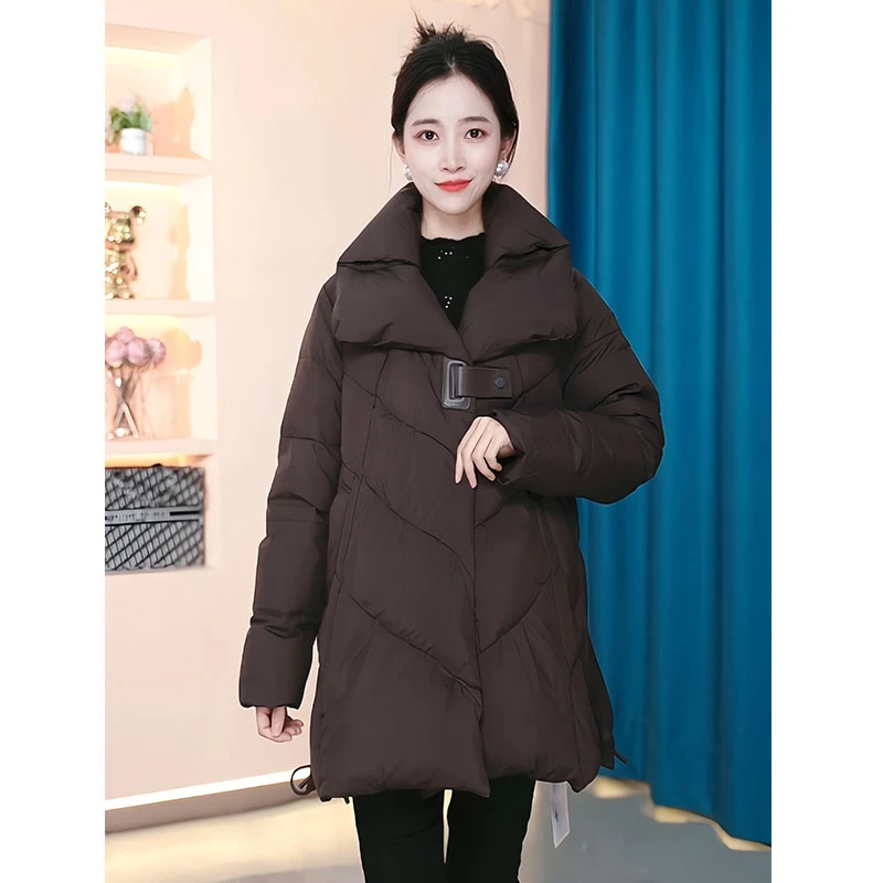 【JJ-D33】2024年新款白鸭绒加厚休闲保暖时尚气质款羽绒服