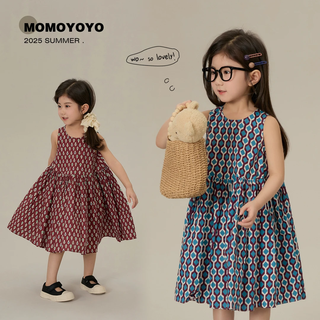 辰辰妈【观夏】法式复古宽松大裙摆纯棉宝宝背心裙背心连衣裙 8125X