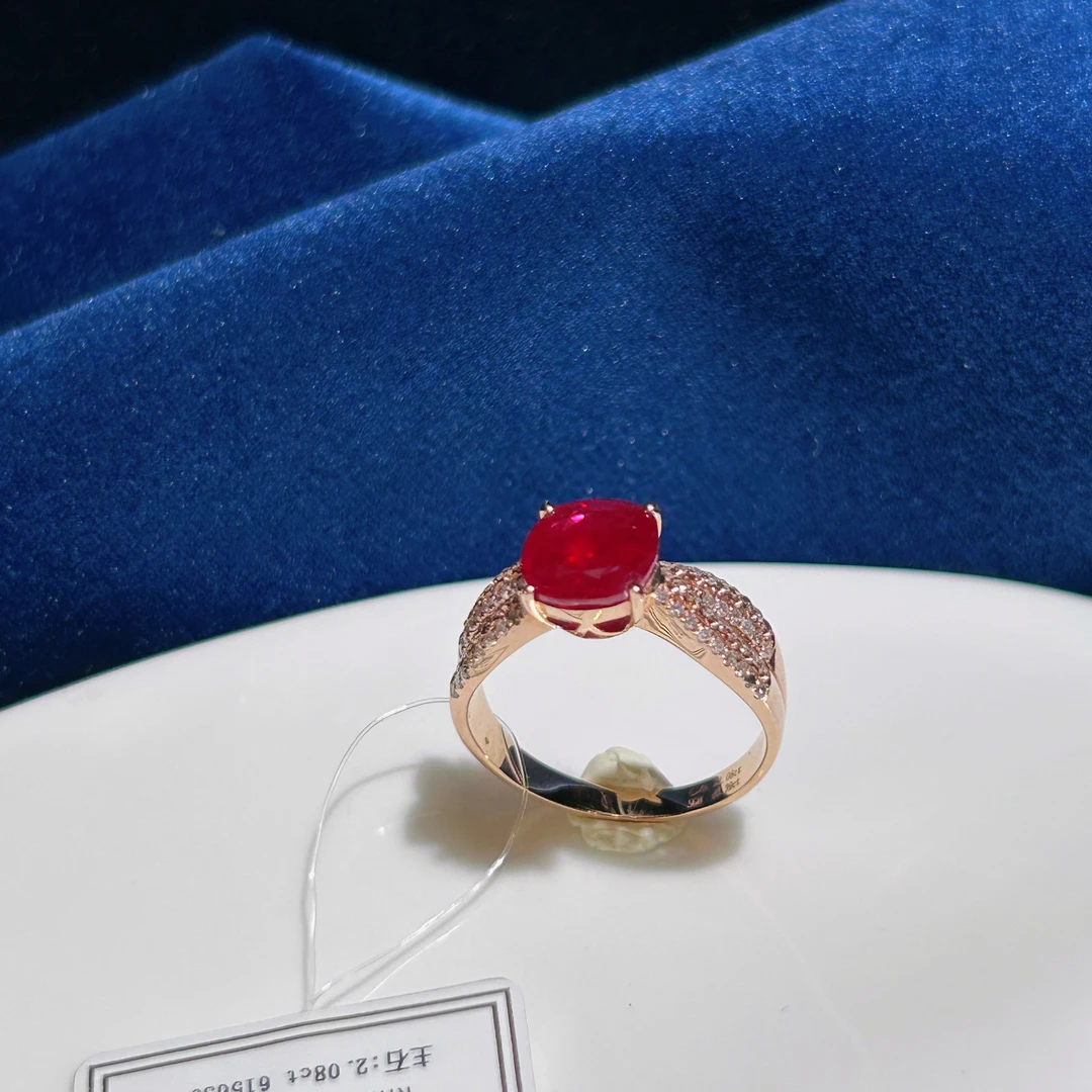 18K金红宝石戒指-A260