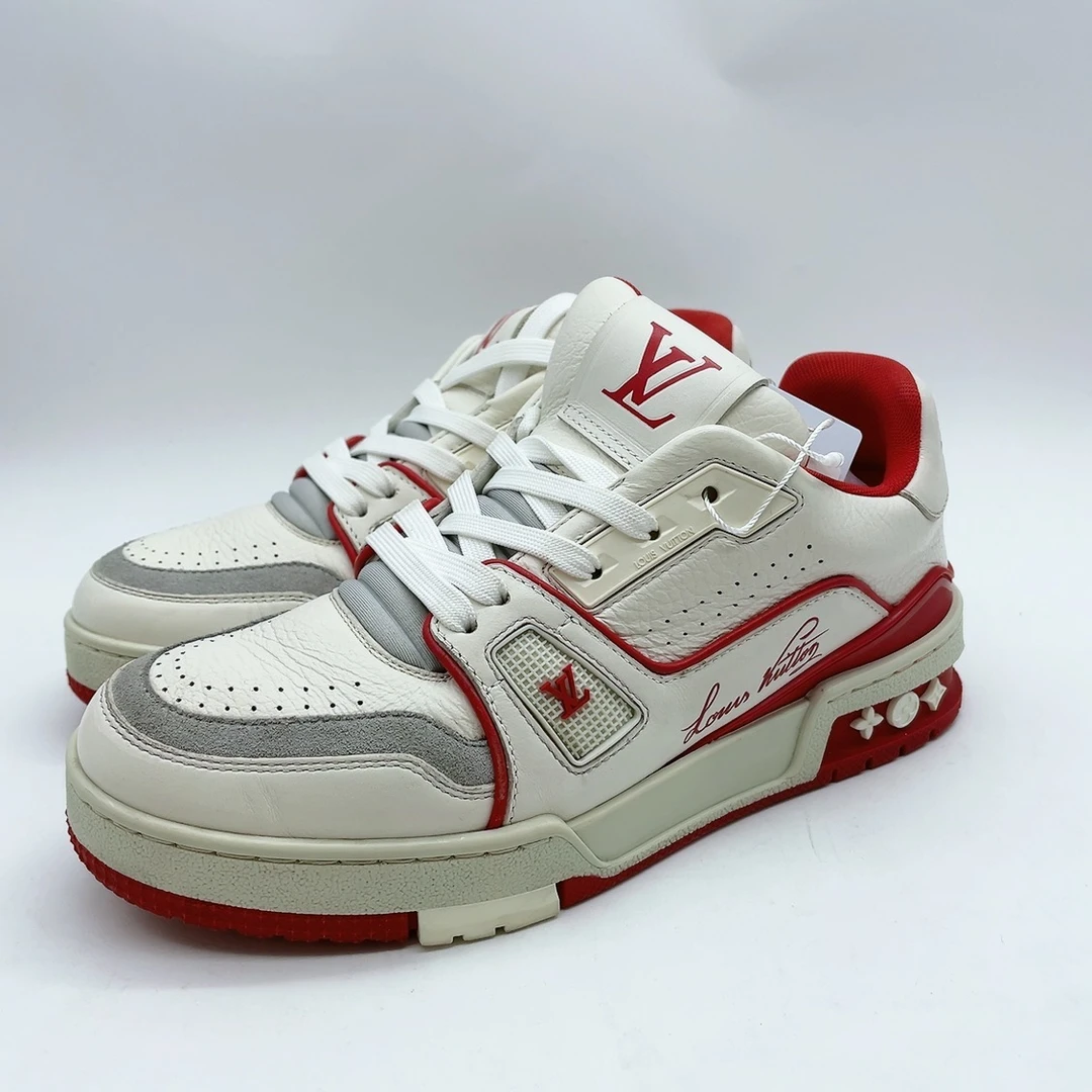 95新 LouisVuitton/路易威登 36.5 37码红白trainer板鞋my058