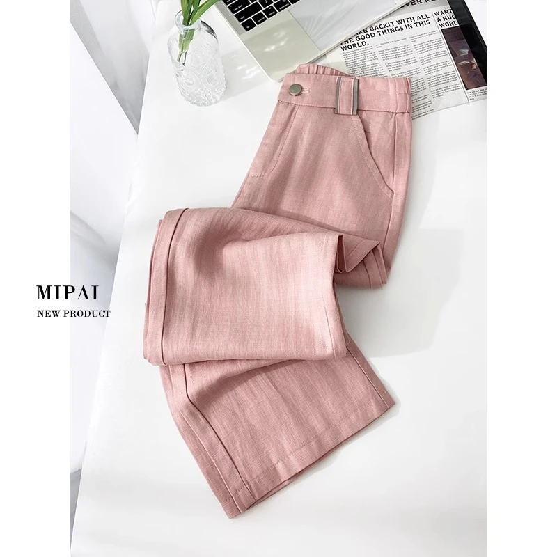 高端阔腿裤女春秋季2025新款垂坠感防晒裤夏季舒适直筒裤高腰