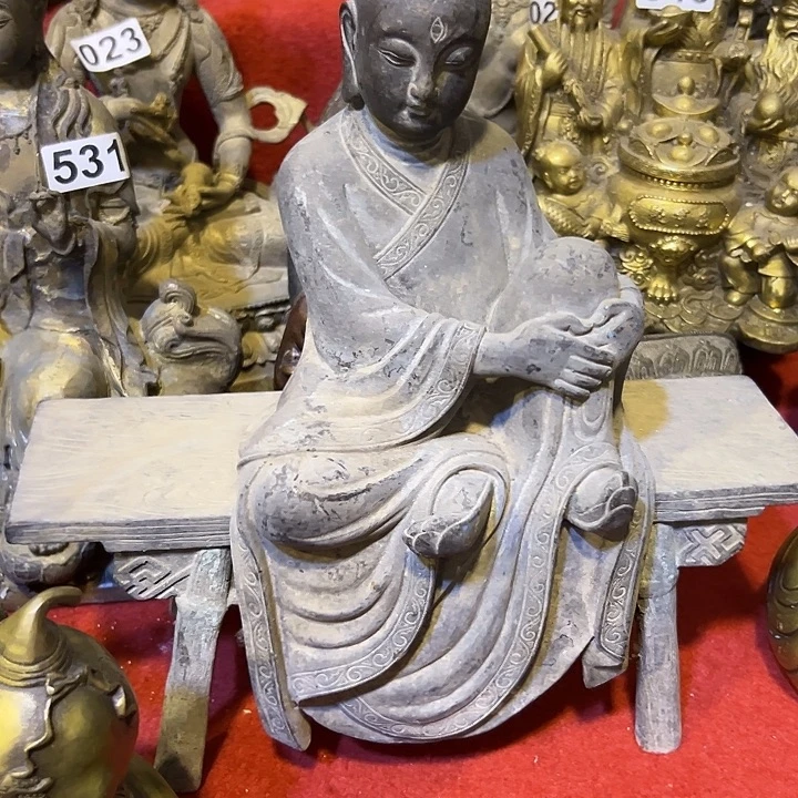 高***云黄铜摆件，文房工艺品摆件