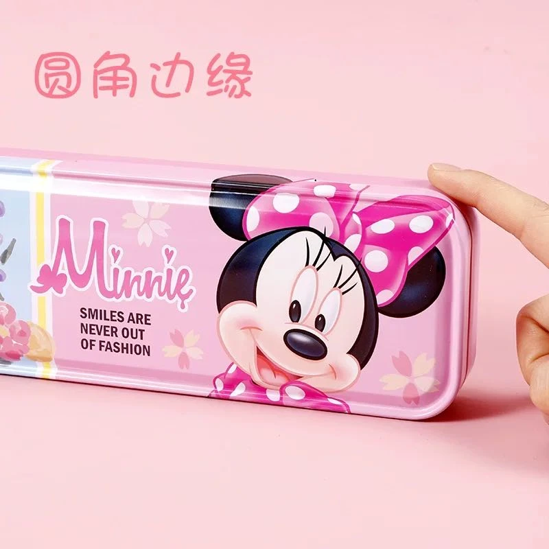 迪士尼复古风可爱文具盒铅笔盒卡通双层文具盒