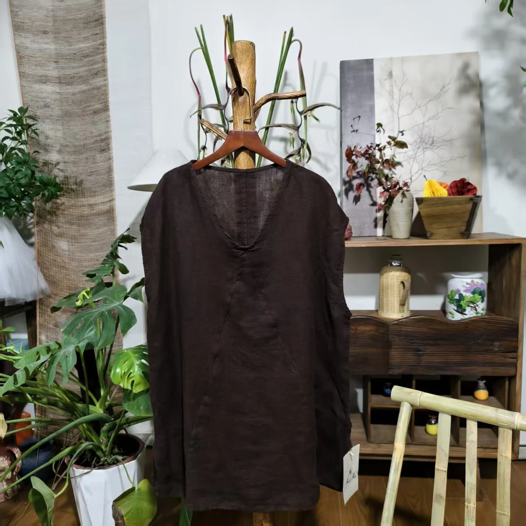 【大梅子推荐】设计款亚麻上衣MXA8577A