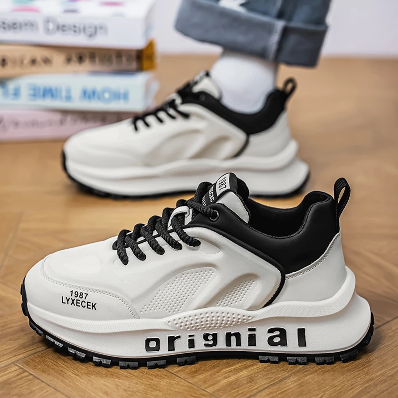 倾凡男鞋2025新款时尚百搭潮流透气防滑耐磨小众青少年运动休闲鞋