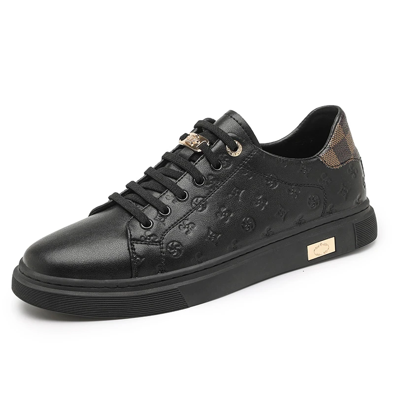 轻奢限定透气时尚百搭免系带舒适柔软休闲板鞋潮流潮鞋纯色男鞋