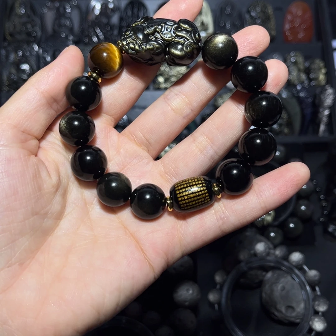 刘***艳未镶嵌黑曜岩手链