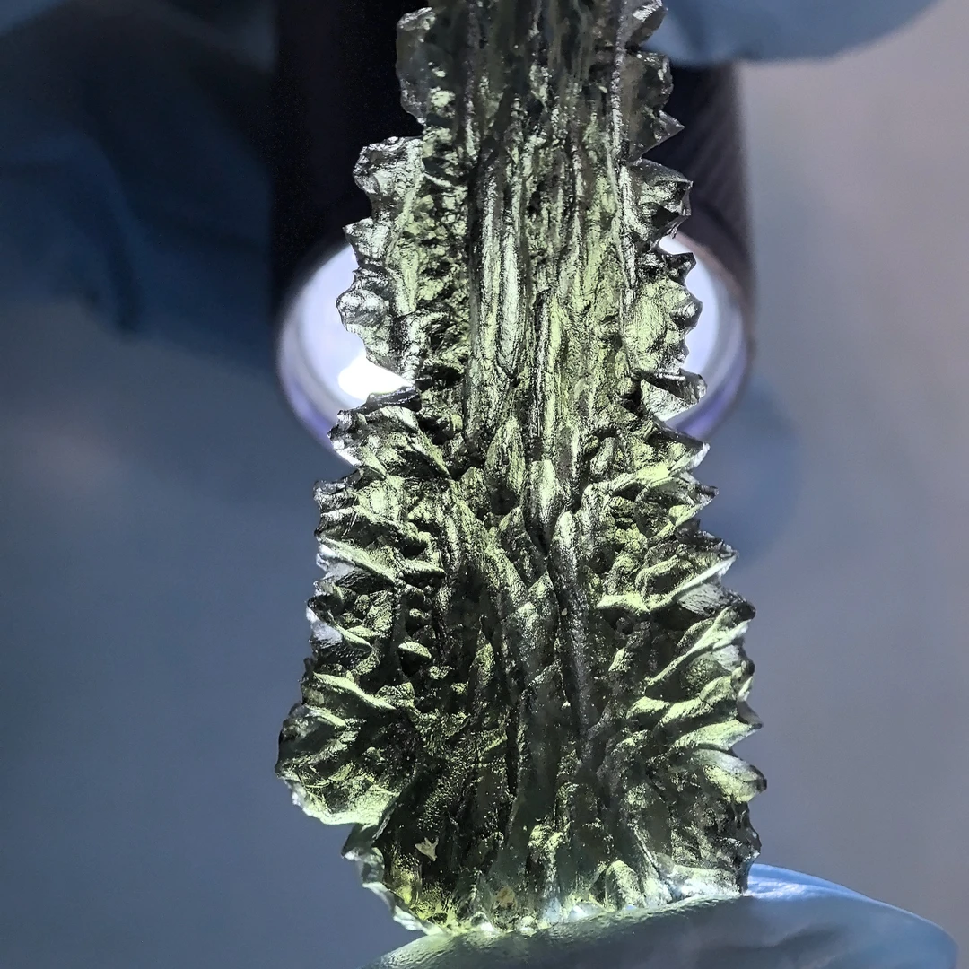 捷克玻璃陨 8.174克 刺猬 Moldavite天然真品 Besednice