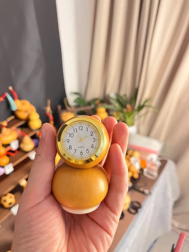 小葫芦做的小闹钟手工