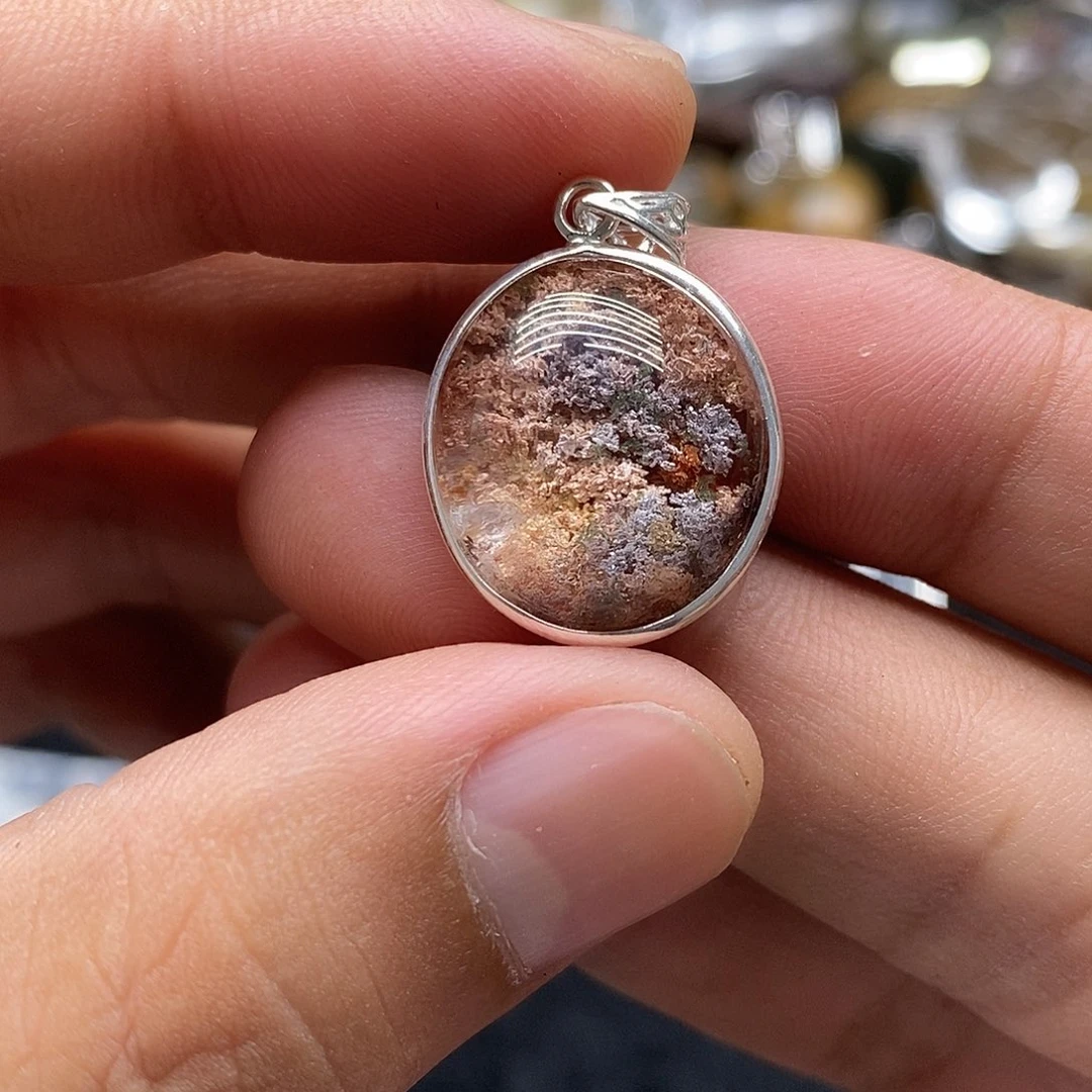 银S925镶嵌珠宝半成品水晶