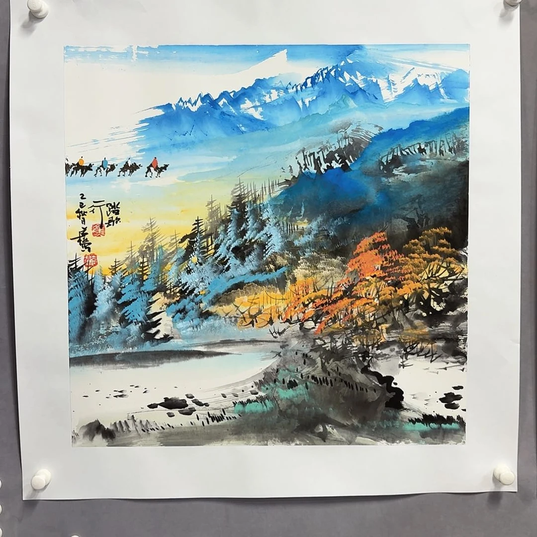 国画亲笔手绘放心去藏